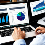 **

A solopreneur intensely researching industry trends and competitor analysis on a laptop, surrounded by market research tools displayed on multiple screens, conveying focused determination and strategic planning.

**