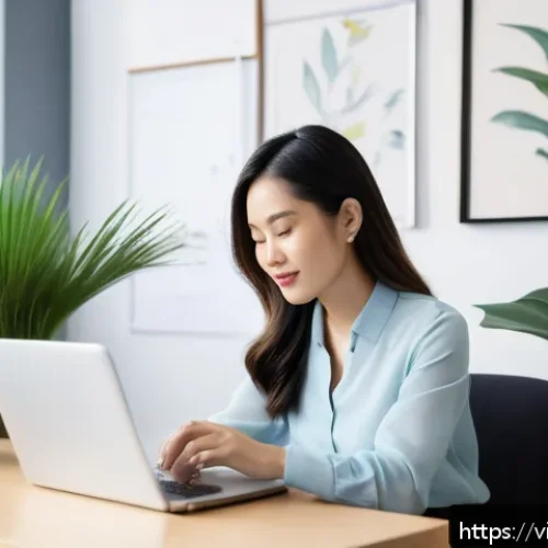 Home 32 솔로프레너 네트워킹에서의 신뢰 구축 - A professional Vietnamese solopreneur woman in her early 30s, wearing smart casual business attire, ...